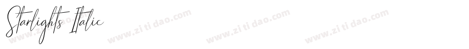 Starlights Italic字体转换
